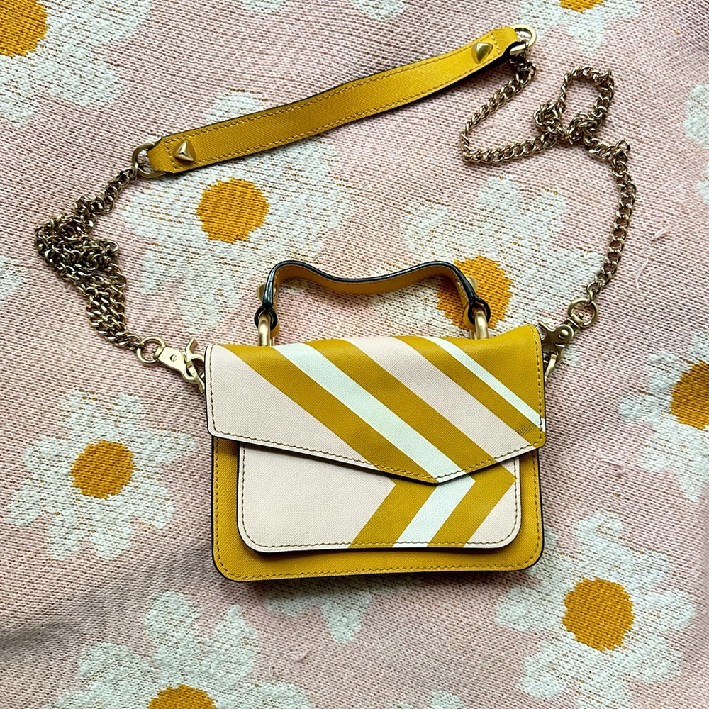 Botkier Cobble Hill Mini Crossbody in Pineapple Stripe